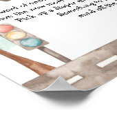 レースベビーシャワー深夜おむつサイン ポスター (角)