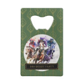 レースホースエレガントダービーパーティー馬術 クレジットカード栓抜き (裏面)