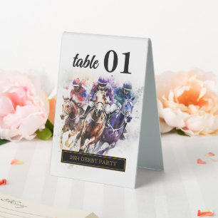 レースホースエレガントダービーパーティー馬術 テーブルテントサイン