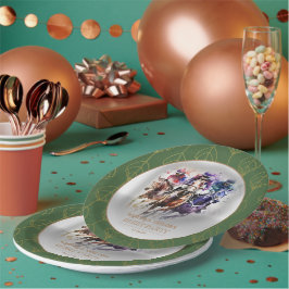 レースホースエレガントダービーパーティー馬術 ペーパープレート