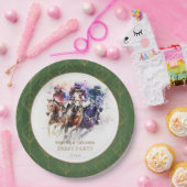 レースホースエレガントダービーパーティー馬術 ペーパープレート (パーティー)