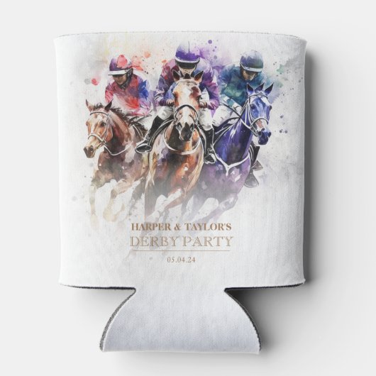 レースホースエレガントダービーパーティー馬術 缶クーラー (裏面)