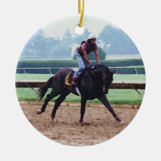 レースホースオーナメント セラミックオーナメント (正面)