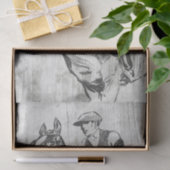 レースホースジョッキーヴィンテージギャロップデコップページ 薄葉紙 (ギフト)