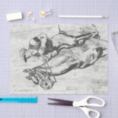 レースホースジョッキーヴィンテージギャロップデコップページ 薄葉紙 (クラフト)