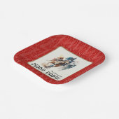 レースホースダービーパーティーレッドスクエア ペーパープレート (傾斜あり)