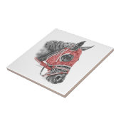 レースホースポートレートシルクス タイル (側面)