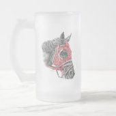レースホースポートレートシルクス フロストグラスビールジョッキ (左)