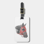 レースホースポートレートシルクス ラゲッジタグ (正面縦)