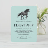 レースホースモダンダービーパーティーエクエストリアンインビタティ 招待状 (スタンド正面)