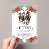 レースホースモダンダービーパーティー馬術 アクリル招待状 (インサイチュ (ポータブル))