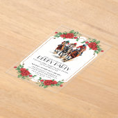 レースホースモダンダービーパーティー馬術 アクリル招待状 (レイダウン)