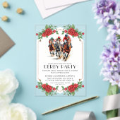 レースホースモダンダービーパーティー馬術 アクリル招待状 (インサイチュ (ウェディング))
