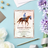 レースホースモダンダービーパーティー アクリル招待状 (インサイチュ (ウェディング))