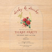 レースホースモダンダービー&ドリンクパーティー馬術 アクリル招待状 (正面)