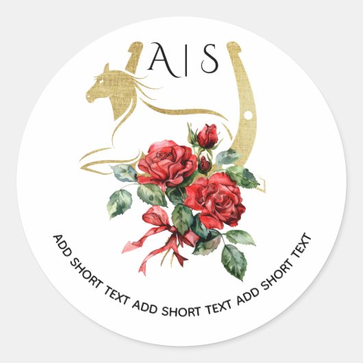 レースホースモダンダービー&ドリンクパーティー馬術 ラウンドシール (正面)