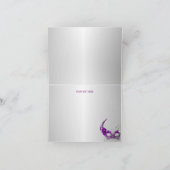 レースマスクパープルシルバーマスカレードサンキューカード サンキューカード (内部)