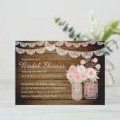 レースメイソンジャールウッドブライダルシャワー招待状 招待状 (スタンド正面)