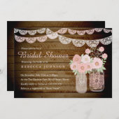 レースメイソンジャールウッドブライダルシャワー招待状 招待状 (正面/裏面)