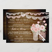レースメイソンジャールウッド引っ越し祝いパーティー招待状 招待状 (正面/裏面)