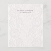 レースメルロアイボリー結婚式招待状予算 (裏面)