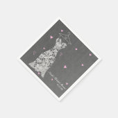 レースモダンス結婚ドレスグレーシックブライダルシャワー スタンダードカクテルナプキン (角)