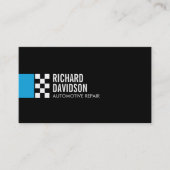 レースモダンフラッグの青いロ車のゴ 名刺 (正面)