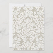 レースモダンブライダルシャワー又は婚約パーティ 招待状 (裏面)