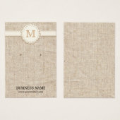 レースモノグラムのラップのイヤリングディスプレイカード (正面&裏面)