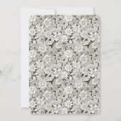 レースモノグラムリングや輪シンプル結婚式招待状 招待状 (裏面)