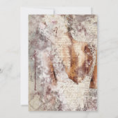 レースユニークガウンブライダルシャワー招待 招待状 (裏面)