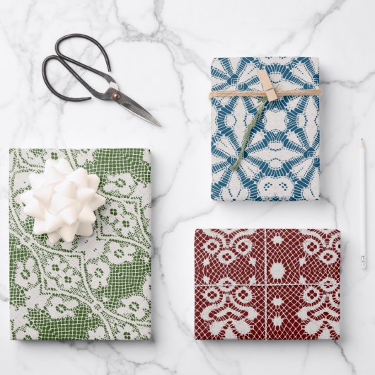 レースラッピング紙シート ラッピングペーパーシート (正面)