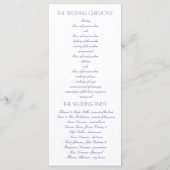 レースラベエレガントンダーパープル結婚式 プログラム (裏面)