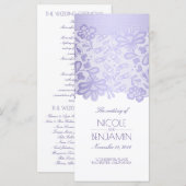 レースラベエレガントンダーパープル結婚式 プログラム (正面/裏面)