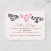 レースランジェリーシャワーパンティゲームパーティー エンクロージャーカード (正面)