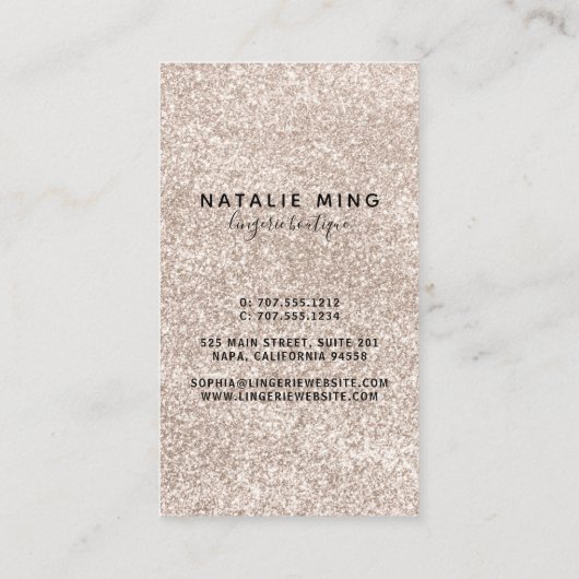 レースランジェリーブティックロゴネクストフィッティング 予約カード (裏面)