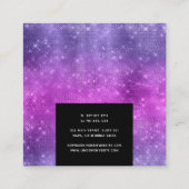 レースランジェリーブティックロゴパープルビジネスカード スクエア名刺 (裏面)