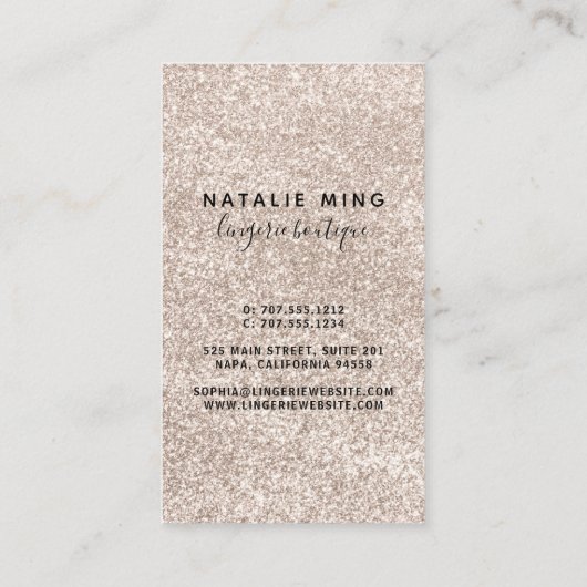 レースランジェリーブティックロゴ 名刺 (裏面)