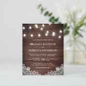 レースラ素朴イツフォトバジェット結婚式招待状 (スタンド正面)