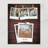 レースラ素朴イツフォトバジェット結婚式招待状 (裏面)