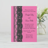 レースリハーサルディナー(明るい赤紫色) 招待状 (スタンド正面)