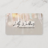 レースリボン | モダン Glam名刺 名刺 (正面)