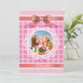 レースリボン 母の日おめでとう カード (スタンド正面)