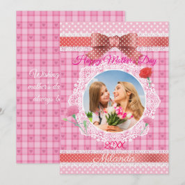 レースリボン 母の日カード カード