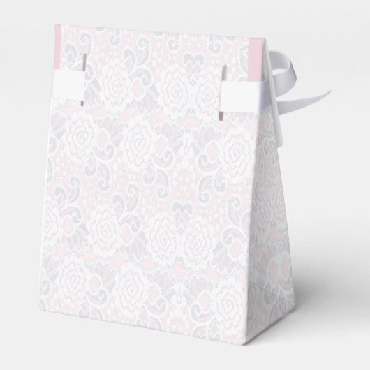 レースルックブライダルシャワーお気に入りギフトボックス フェイバーボックス (裏面サイド)