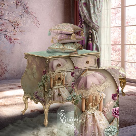 レースレベリエフランスのロマンスポートレートアート 薄葉紙