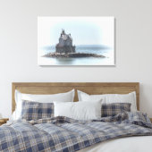 レースロックライトハウス – 軽いトーン キャンバスプリント (インサイチュ (寝室))