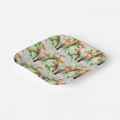 レース上のエキゾチックな鳥 ペーパープレート (傾斜あり)