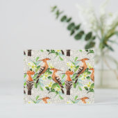 レース上のエキゾチックな鳥 ポストカード (スタンド正面)