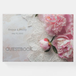 レース上のピンクの牡丹 ゲストブック